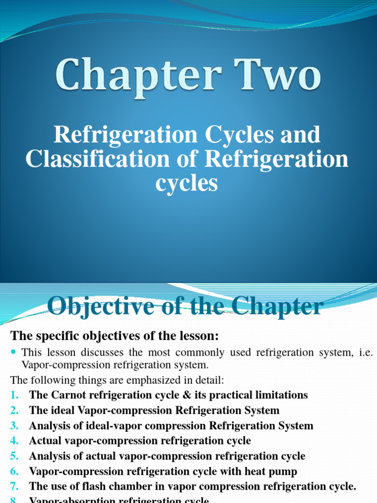 CHAPTER 2 Vapor Compression Refrigeration Cycle - DEC 19 - 2023 | PDF