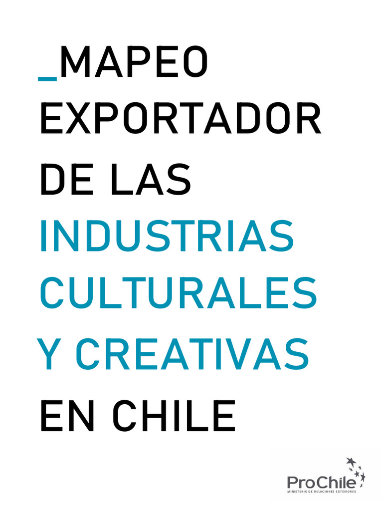 Informe Final Mapeo Exportador de Las Industrias Culturales y Creativas ...