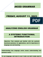 An Introduction To Systemic Functional Grammar (Power Point Presentation Presentation)
