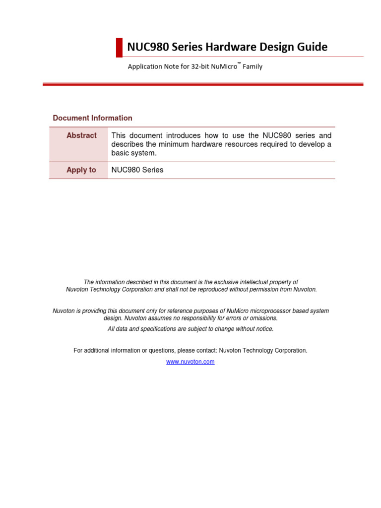 NUC980_Hardware_Design_Guide_Rev1.0 PDF