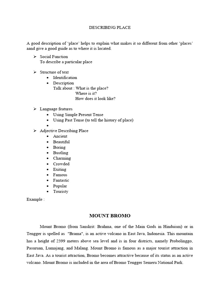 Describing Place | PDF
