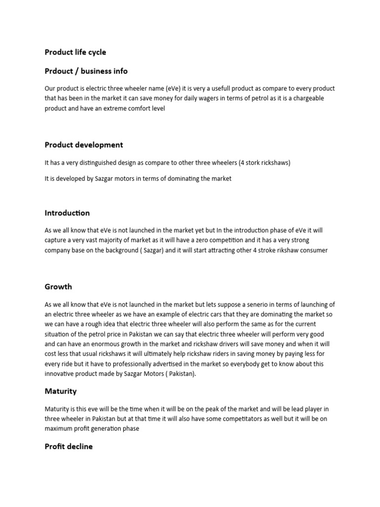 Product Life Cycle PDF