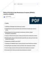 Rotura Prematura Das Membranas Ovulares (RPMO) - Resumo Completo - Sanar Medicina