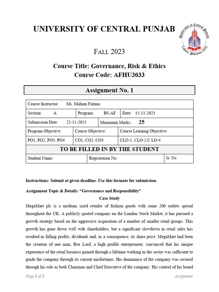 Assignment 1 Gre Pdf Retail Investing