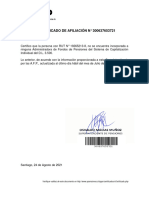 Certificado Afiliación AFP