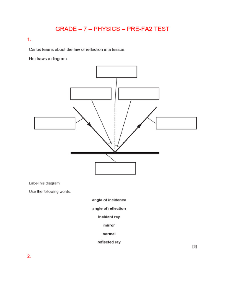 GRADE-7-pre-FA2 Test | PDF