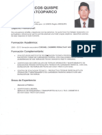 CV Marcos Quispe Cargador Frontal