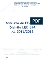 Concurso de Eficiência  LEO LB-4 AL 2011_2012