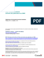 NRC Publications Archive Archives Des Publications Du CNRC: Deflections of Horizontal Structural Members