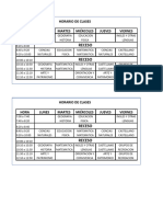 HORARIO de Clases