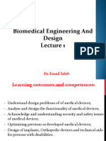 Biomedical Engineering Design - Lec - 1-Dr. Emad Taleb