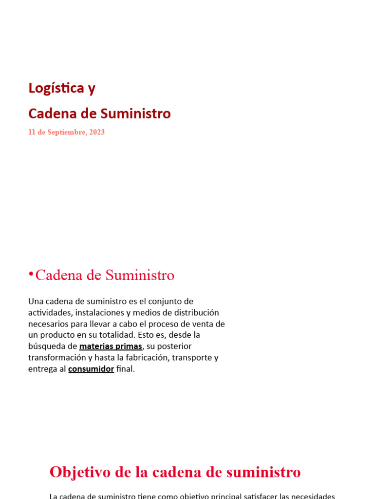 Optimización de la Cadena de Suministro | PDF