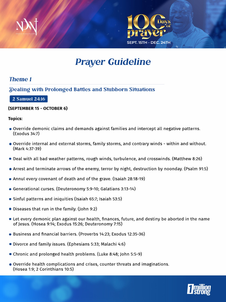 100 Days Prayer Guidelines 2023 | PDF