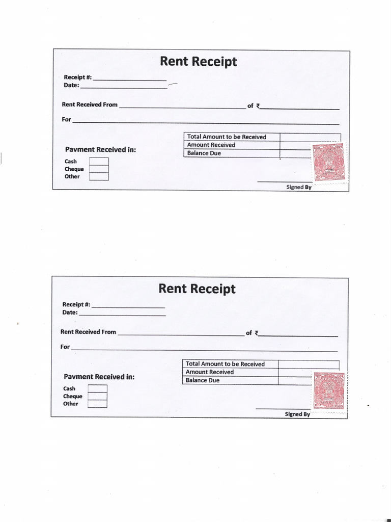 RentReciept Template | PDF