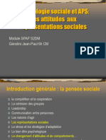 Cours Psychologie Sociale L1 Attitudes Et Représentations 2019