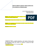 Lacunas No Desenvolvimento Humano: Propulsoras Das Dificuldades de Aprendizagem?