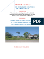 Informe Tecnico de Excavacion de Calicatas