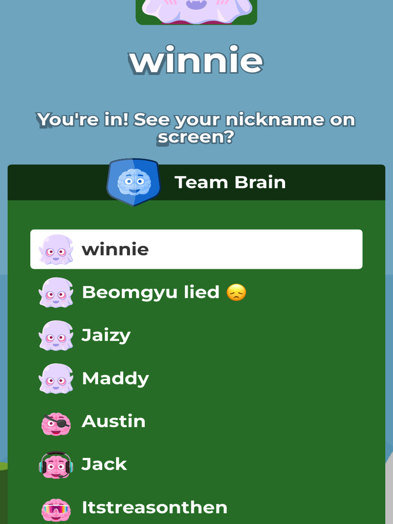 Enter Nickname Kahoot! PDF