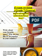 G7 General Final Exam Revision