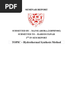 Continuous Hydrothermal Synthesis of Inorganic NanoParticles