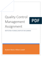 Quality Control Management Assignment