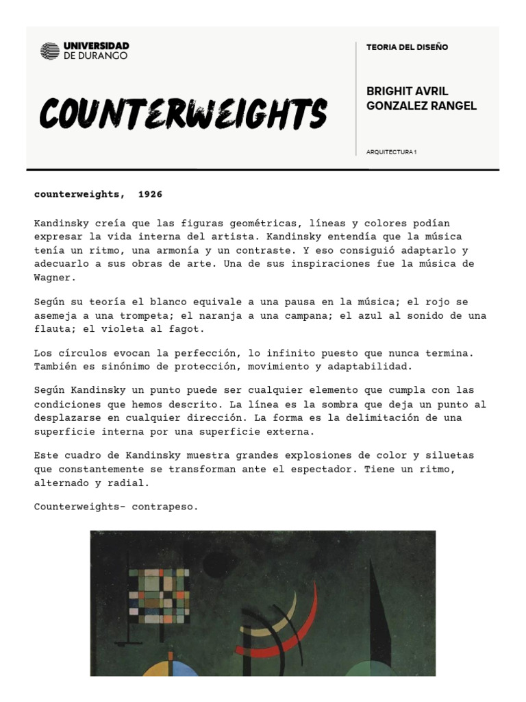 Counterweights | PDF