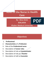 Role of Nurse in Health Care