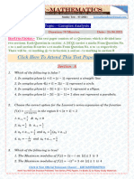 Sunday Test-03, Complex Analysis With Answer Key, K2R, For CSIR NET GATE NBHM IIT-JAM...