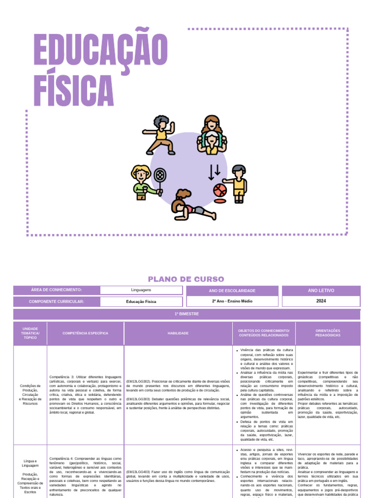 Educação Física - 2º Ano | PDF