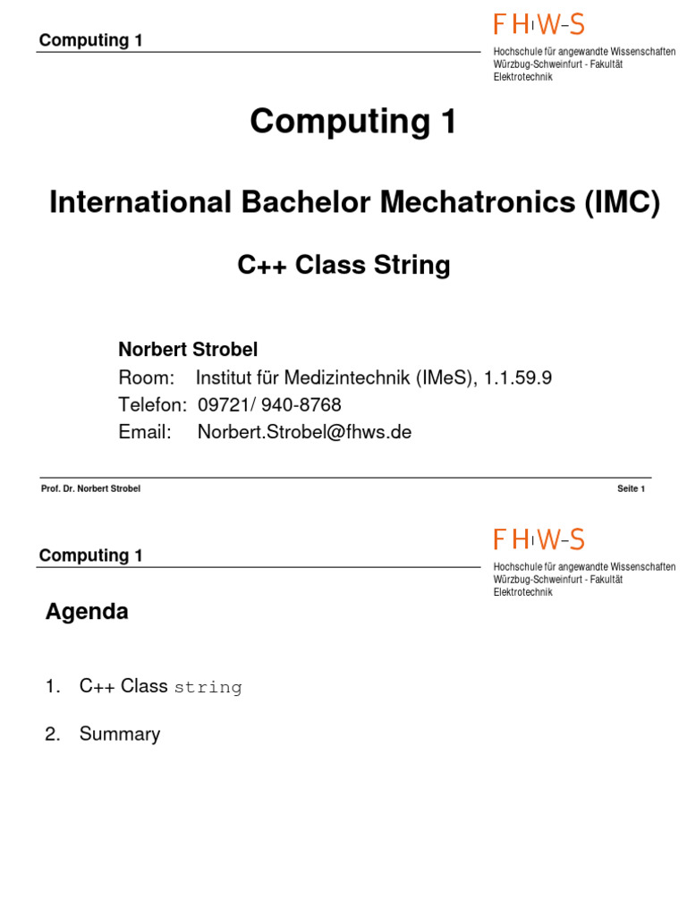 C++ Class String | PDF