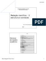 2013 2redaçao Científica 2-Estrutura e Conteúdo-Profa. Maria Margareth Veloso Naves