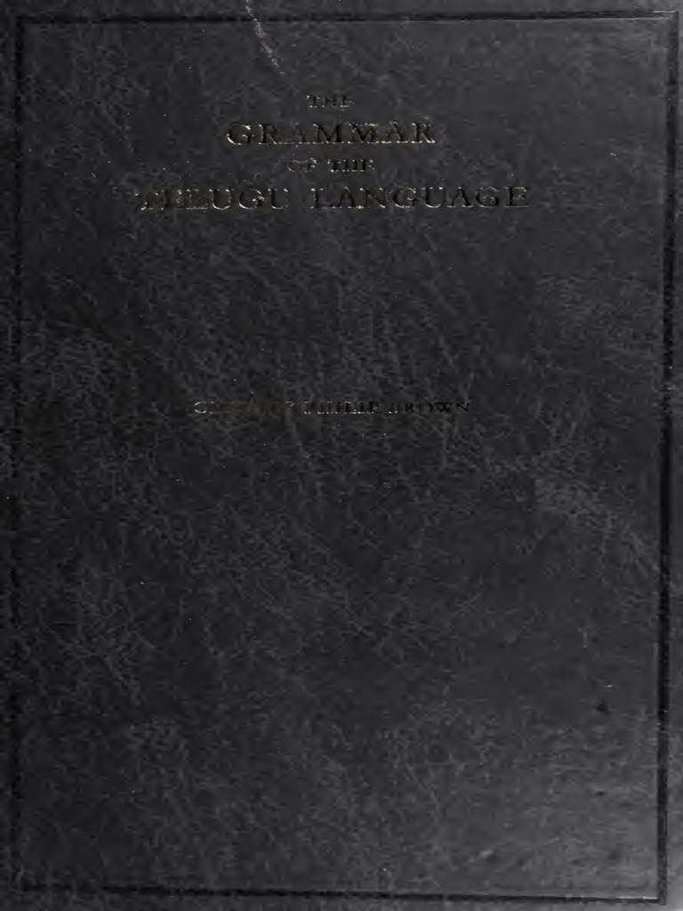 JEWEL Grammar of Telugu L 0000 Brow | PDF