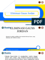 Eliminasi Gauss Jordan & Crammer