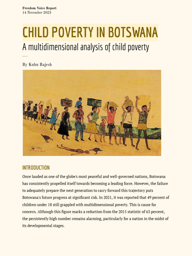 Child Poverty Analysis in Botswana | PDF