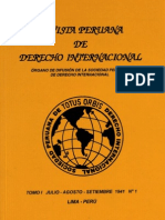 Revista Peruana de Derecho Internacional. Tomo I Julio-Agosto-Setiembre 1941 #1
