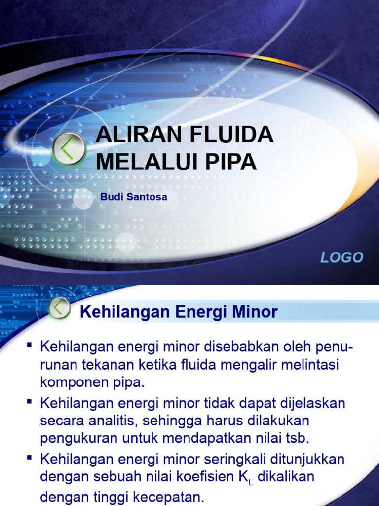 Fluida Dinamis Aliran Cairan dalam Pipa