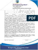 Acta de Compromiso Por Incumplimiento de Tareas Escolares