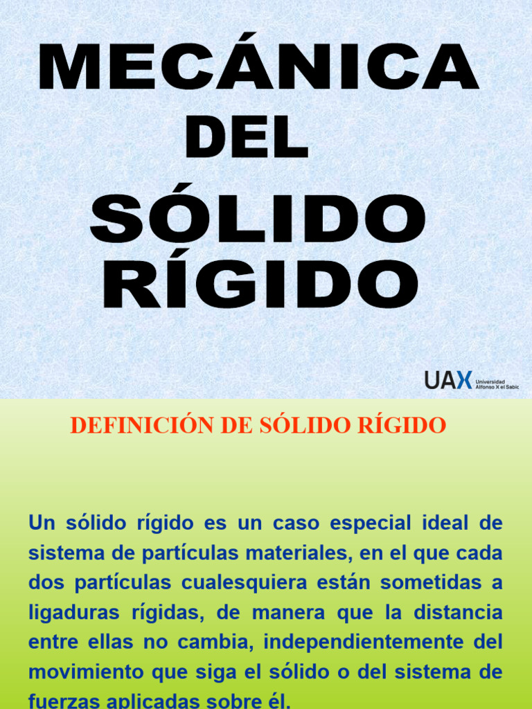 Introducción Mecanica Del Rígido UAX | PDF