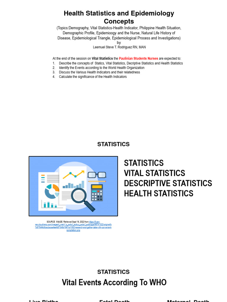 Health Statistics and Epidemiology (Statistics & Vital Statistics) LeePDF PDF Incidence