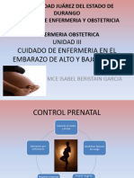 Cuidado de Enfermeria en El Embarazo de Alto y Bajo Riesgo