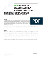 Irma Emiliozzi: Cartas de María Teresa León A Perla Y Enrique Rotzair (1960-1971) : Memoria de Una Amistad