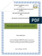 Cours de Psych de La Communication 2021-2022