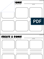 Create A Comic: Name Use The Boxes To Create Your Own Comic Strip!