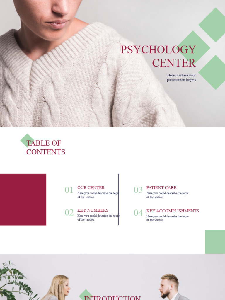 Psychology Center by Slidesgo | PDF