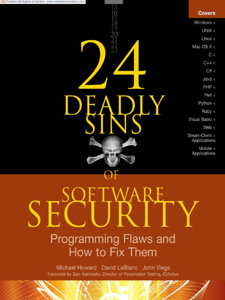 24 Deadly Sins of Software Security Programming Flaws and How To Fix ...