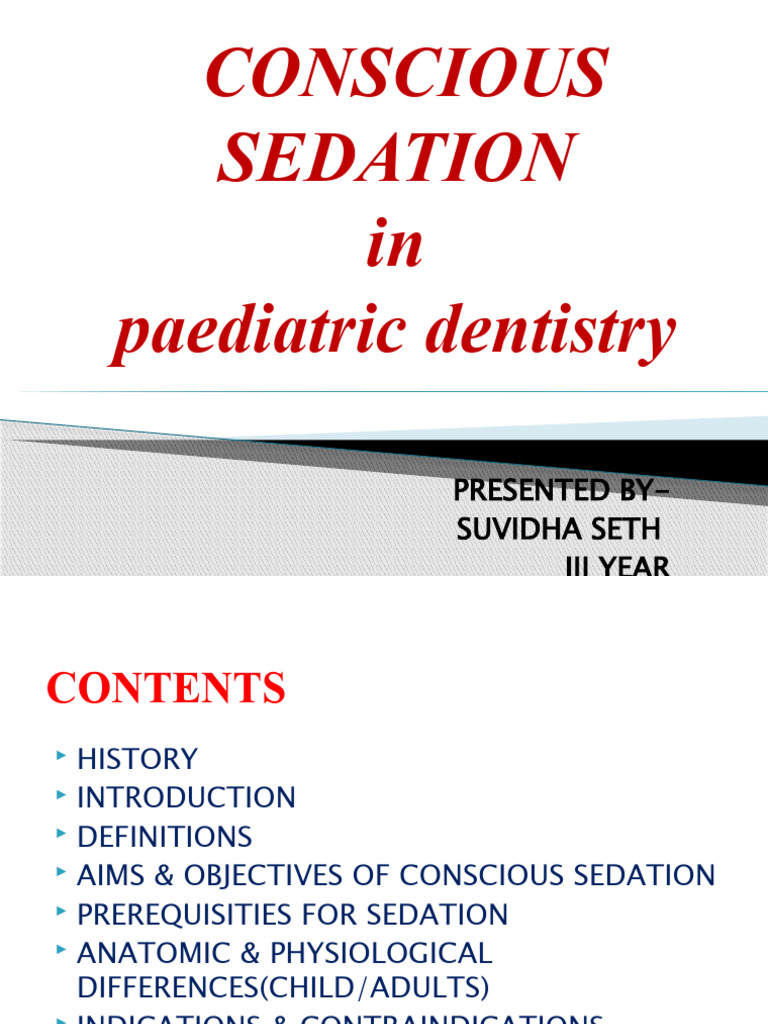 Pediatric Conscious Sedation Overview | PDF | Anesthesia | Nitrous Oxide