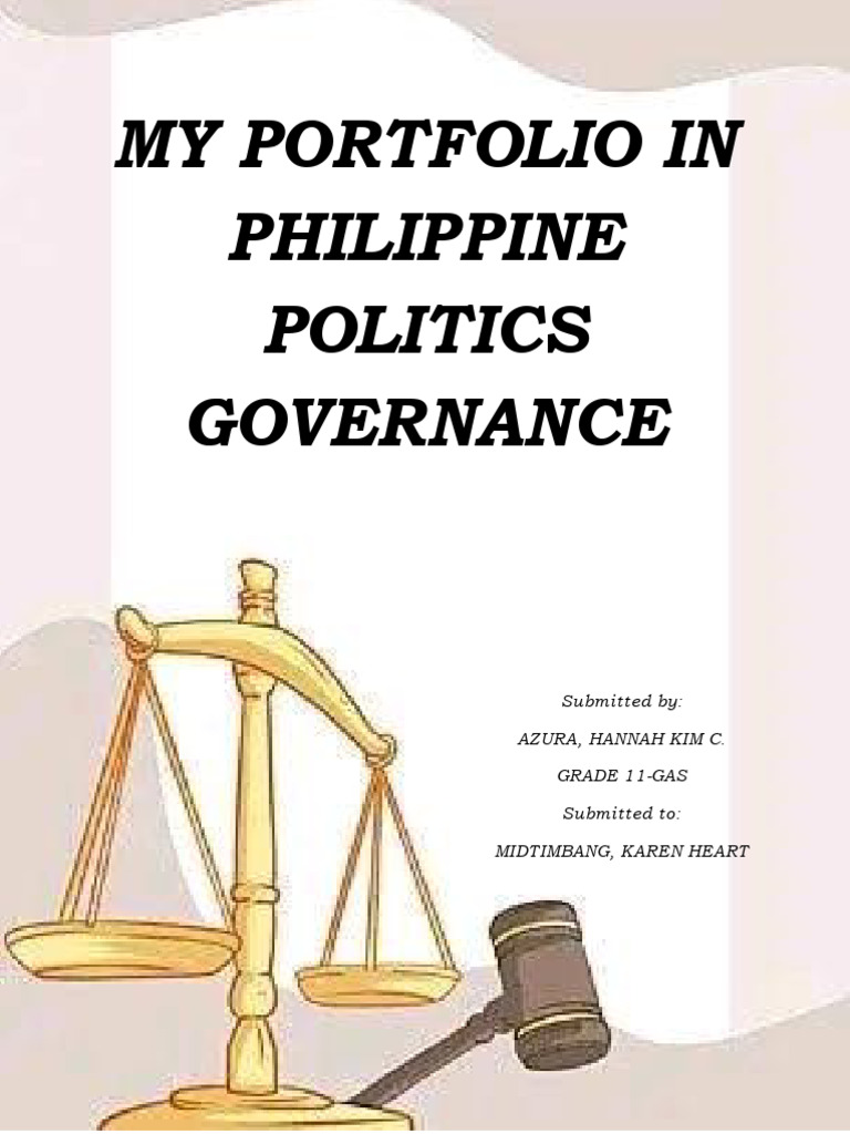 My Portfolio in Philippine Politics Governance | PDF | Government ...