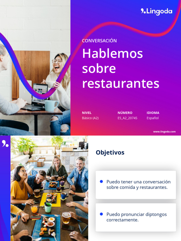 Conversación sobre Restaurantes A2 | PDF