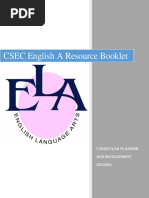 CSEC English A 2016 Student's Resource Booklet