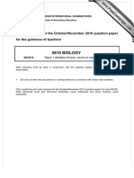 0610 BIOLOGY: MARK SCHEME For The October/November 2010 Question Paper For The Guidance of Teachers